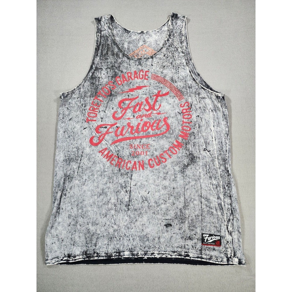 Affliction Fast & Furious Colab Tank Top Muscle Tee Medium Reversible Distressed